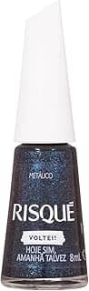 Esmalte Azul Risqué Hoje Sim, Amanhã Talvez Metálico 8ml