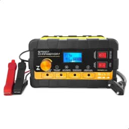 Carregador de Bateria Automotivo Smart Charger 10A Digital 12V 24V Voltímetro Amperímetro Indicador Carga