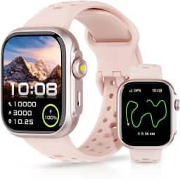 Bettdow Smartwatch GPS FB041, Relogio Smartwatch Feminino e Masculino,Tela HD de 1,85", Alexa, 100 Esportes,3ATM à rova d'água, Chamada Bluetooth, Compatível com Android iOS(Rosa)