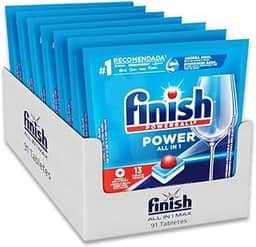 Finish Detergente para Lava Louças em Tabletes com 91 Tabletes Powerball