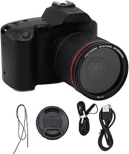 plplaaoo Camara Fotografica Profesionales, câmera digital IPS 4K de 7,6 cm com tela colorida de 64 MP, zoom digital de 16x, câmera fotográfica vlogging de alta definição
