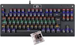 Teclado Mecânico Gamer Redragon Dark Avenger RGB (Switch Blue) - Preto