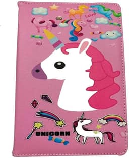 Capa Protetora Universal para Tablet 7/8 Polegadas Estilo Carteira Suporte Ajustável Adulto Infantil Unicornio 5