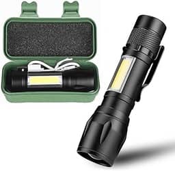 Mini Lanterna Led Tática 3 Modos Recarregável Camping Lampião