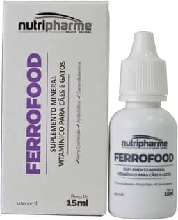 Nutripharme Suplemento Vitamínico Mineral Ferrofood Para Cães E Gatos 15Ml