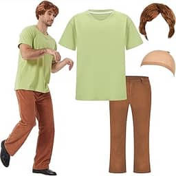 UIMLK Fantasia de Halloween para homens 2024, fantasia de casal, camiseta e calça para adultos