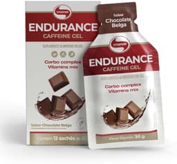 Vitafor - Endurance Caffeine Gel - 12 Sachês de 30g - Chocolate Belga