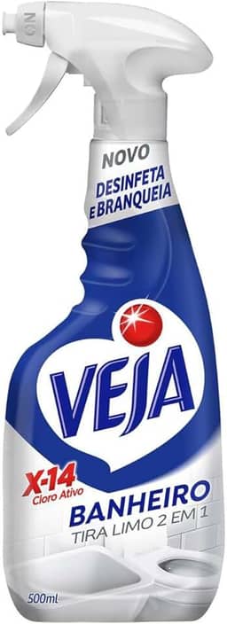 Veja Limpador Spray Banheiro X14 Tira Limo 500 Ml