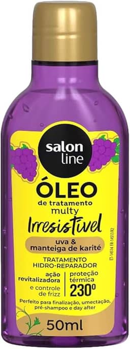 Salon Line, Óleo de Tratamento, Cacho dos Sonhos, Multy Uva, Vegano - Para Cabelos Ondulados, Cacheados e Crespos, 50ml