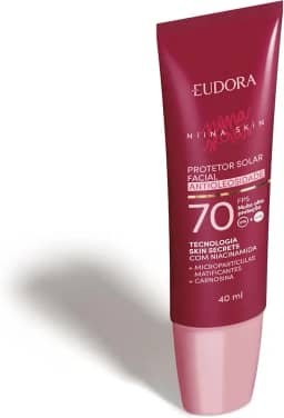EUDORA NIINA SKIN PROTETOR SOLAR FACIAL ANTIOLEOSIDADE FPS 70 REGULAR 40g