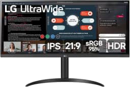 Monitor LG UltraWide 34WP550 IPS Full HD, 2560x1080, sRGB 99%, HDR10, FreeSync, Ajuste de Inclinação, Preto