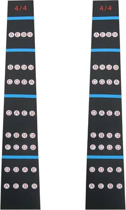 Guia de dedo de violino E-outstanding 2 peças 4/4 para prática de violino adesivo guia de dedo de violino, adesivo de braço de violino, marcador de braço de violino, marcador de braço de violino