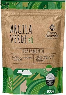 Corpo Dourado Argila Verde em Pó | Purificação e controle de oleosidade | 100g