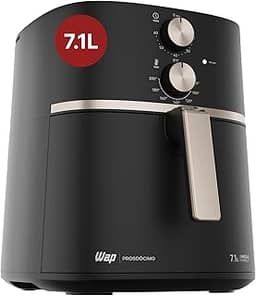 WAP Fritadeira Elétrica Air Fryer MEGA FAMILY 7,1 Litros, Temperatura Ajustável, Revestimento Antiaderente, 1700W 127V