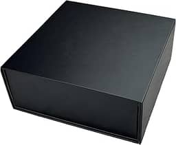 Caixa de Presente Preta Rígida Quadrada 18x18x7cm Modelo Super Luxo Fechamento Magnético com Imã Embalagem Premium Para Presentes Kits e Brindes