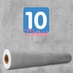 10 metros de Papel de Parede x 0,45 cm para Sala Quarto Escritório Adesivo Autocolante (Cimento Queimado)