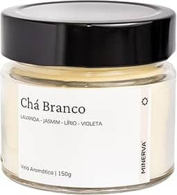 MINERVA - Vela Aromática Perfumada Aroma Chá Branco Bulhões - 150g