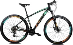 Bicicleta Aro 29 KSW XLT Color 24v Freio Hidraulico Câmbios Shimano Suspensão C/Trava