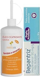 Kit Óleo de Girassol Cicatrizante 200ml + Pomada Dexpantenol Dupla Proteção 30g