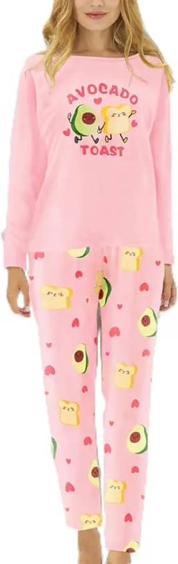 Pijama feminino moderno tie dye, conjunto de pijama de manga comprida e calça com 2 peças