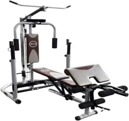 Estação Musculação WCT Fitness Supino Voador Banco Scott Puxada Cadeira Extensora Flexora Treino Superior Inferior Academia Completa Residencial Cor Cinza Marrom