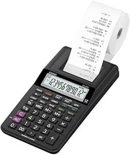 Calculadora com Impressora, 12 Dígitos Casio, Preta