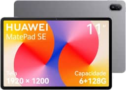 Tablet, HUAWEI MatePad SE 11, 6+128GB, Tela HUAWEI FullView de 11" para Conforto Visual，Superbateria de 7700 mAh 22,5W，Câmera Traseira 8 MP，Câmera Frontal 5 MP，Cinza Nebula