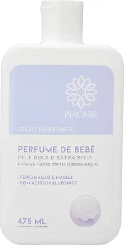 Isacare Loção Hidratante Perfume De Bebe Branco 475 Ml