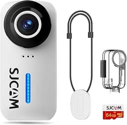 SJCAM Combo magnético C110Plus, câmera de ação 4K POV com estabilização de 6 eixos, FOV de 170°, mini câmera corporal, impermeável, vestível, ponto de vista portátil, Spkr e microfone integrados para