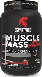 Muscle Mass Hipercalórico Morango 1800g - Espartanos