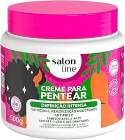 Salon Line, Creme para Pentear, Definição Intensa - Para Cabelos Cacheados e Crespos, 500g