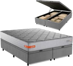 Cama Box Baú Casal King Espuma Softgel Power 193x203x63cm