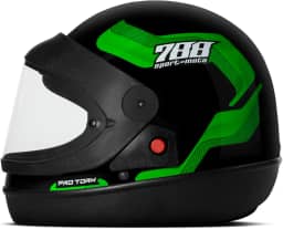 CAPACETE FECHADO PRO TORK SPORT MOTO 788 PRETO - VERDE TAM. 58