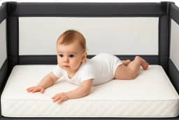 Colchão para Chiqueirinho Berço de Bebê 100cm x 70cm x 10cm D18 Um Lado Impermeável, Anti-Ácaros