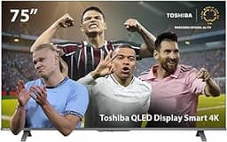 Smart TV QLED 75' 4K Toshiba 75C450NS Google TV 3 HDMI 2 USB Wi-Fi - TB037M