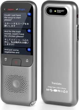 Máquina de Tradução, Cinza, Tradutor de Voz Inteligente Tela Sensível Ao Toque, Dispositivo Tradutor de 138 Idiomas, A Escolha Ideal para O Escritório