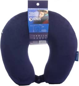 Almofada De Pescoço Sonos Tradicional Para Viagem E Descanso (Azul-Marinho)