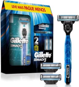 Kit Gillette Mach3 Aparelho de Barbear 1 Ud + Cargas 3 Uds