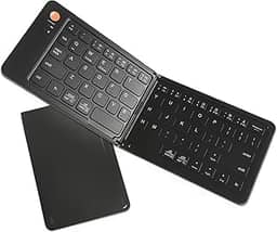 Teclado Bluetooth Dobrável,Portátil,Tamanho de Bolso,Teclado de Viagem Sem Fio Recarregável de Tamanho Completo,Compatível com iOS,Android,Windows,para Smartphone,Tablet,Iphone,Laptop