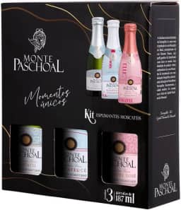 Kit 3 Espumantes Moscateis 187ml - Monte Paschoal