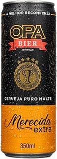 Cerveja Puro Malte Merecida Extra teor 5% 350ml Premiada na Brasil Beer Cup 2022, 2023 e 2024 e na World Bier Awards Brazil Winner 23, Opa Bier