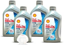 Kit 4 Litros Oleo Shell Helix Hx8 5W-30 API SP Sintetico