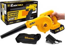 Soprador De Folhas A Bateria 21v Aspirador Elétrico Com Saco Coletor 110v/220v Tcb21b The Black Tools