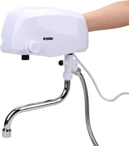 Aquecedor de água Elétrico Instantâneo, 6000W, Aquecimento Rápido, 3 Segundos, Quente Sob a Pia, Sem Tanque, para Cozinha, Banheiro, Chuveiro (plugue da ue)