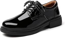 Sapatos Oxford para mulheres, sapatos Oxford pretos femininos Oxford plataforma de couro Oxfords confortáveis e elegantes sem cadarço, mocassins casuais para trabalho, negócios, escritório,