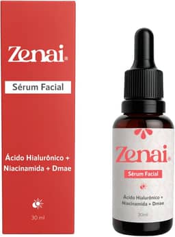 Zenai - Sérum Facial 30ml com Ácido Hialurônico, Niacinamida e DMAE | Firmeza, Hidratação e Renovação da Pele