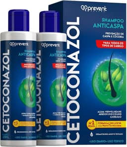 Kit 2 Shampoo Cetoconazol Prevenção Anticaspa Coceira Vermelhidão 100ml Prevent Pharma
