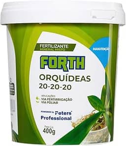 Forth Orquídeas Manutenção, Peters Professional, Fertilizante Mineral, NPK (Nitrogênio, Fósforo, Potássio) 20-20-20, Micronutrientes, Nutrição Vegetativa, 400g