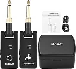 M-VAVE WP-8 Sistema de Transmissão Sem Fio, Receptor De Guitarra Elétrica E Transmissor, Bateria Embutida Com Caixa Carregamento, 3.5mm, 6.35m transmissão áudio sem fio