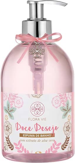 Espuma de Banho 380 ml – Espuma Cremosa Sem Sal com Glicerina & Aloe Vera para Pele Hidratada e Perfumada